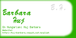 barbara huj business card
